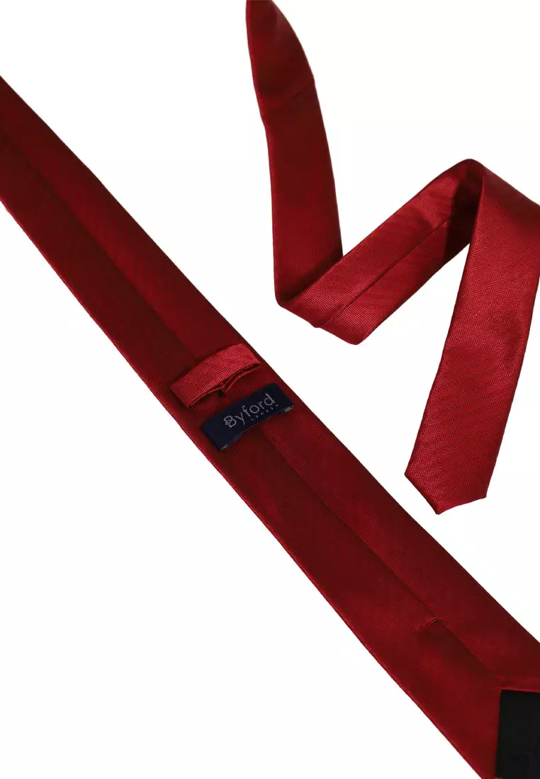 Byford Mens Micro Polyester Neck Tie 6.5 - 3026004A-77Red