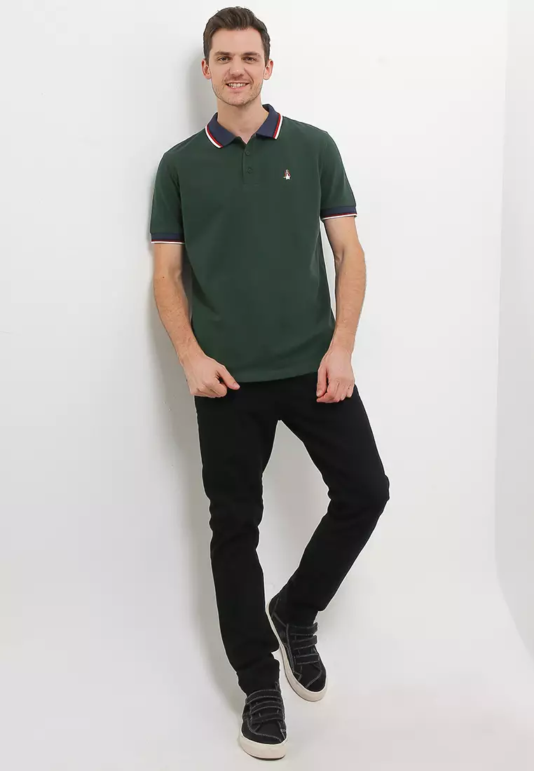 Daumier Stripe Flatknit Polo Shirt