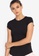 ZALORA ACTIVE black Cut Out Back Short Sleeve Top 0CFE3AA7372DFAGS_3