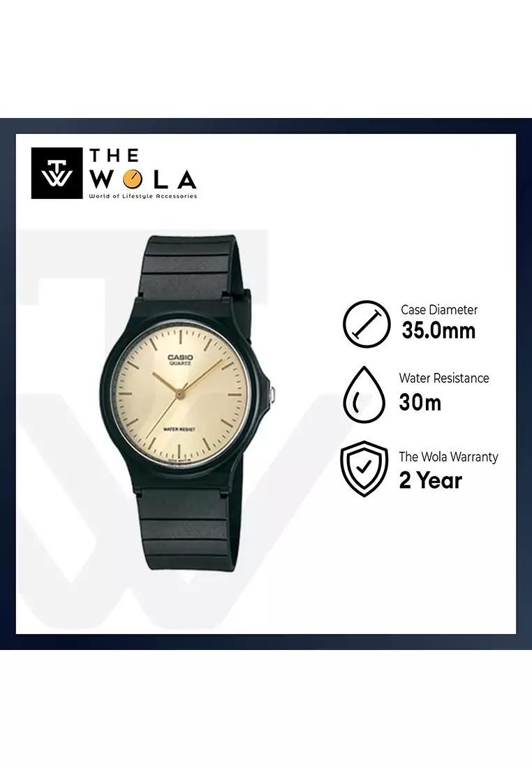 Men's Analog Watch MQ-24-9EL Black Resin Band Casual Watch