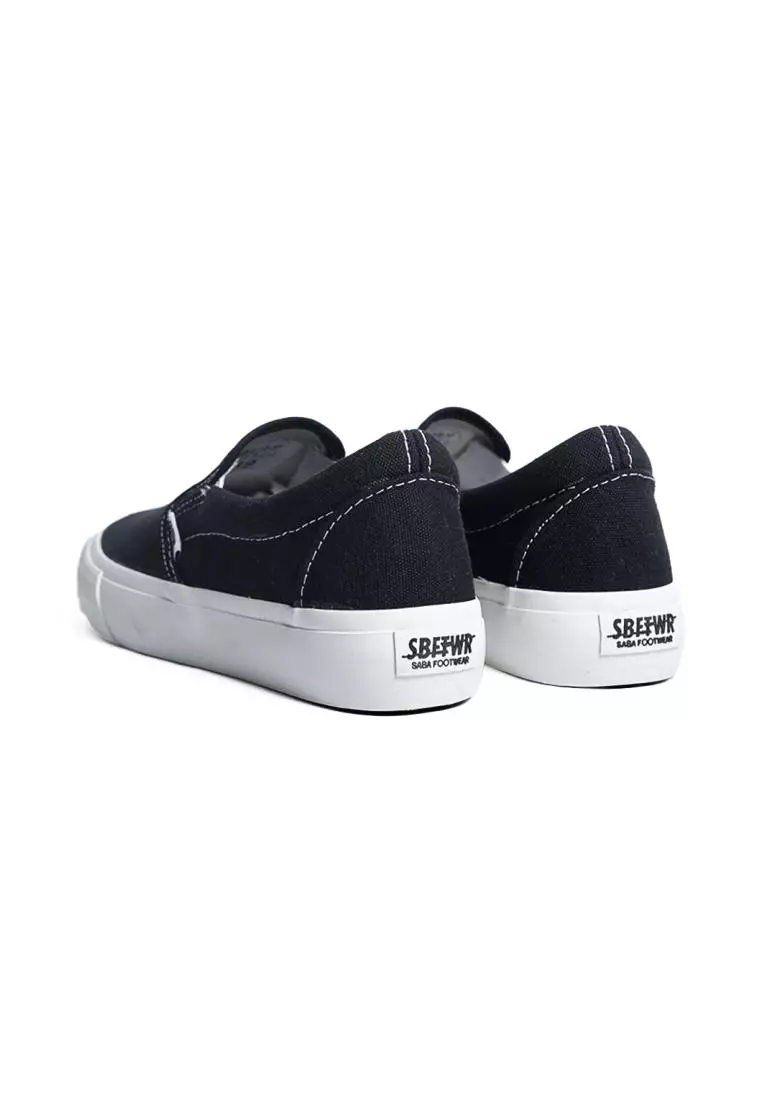 Saba Vintage Slip On Black White