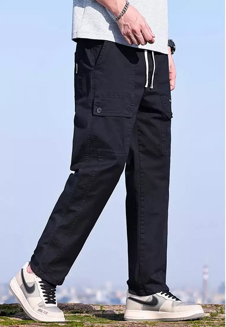 Drawstring Casual Cargo Pants