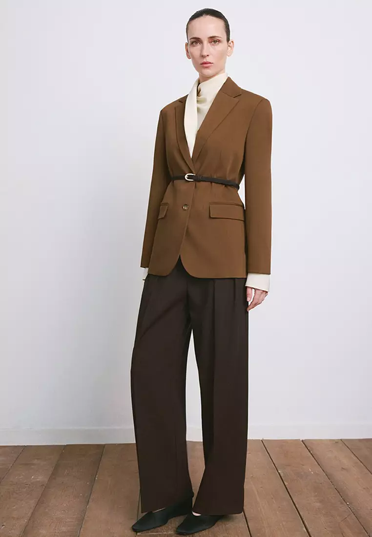 Straight Flap Pockets Blazer