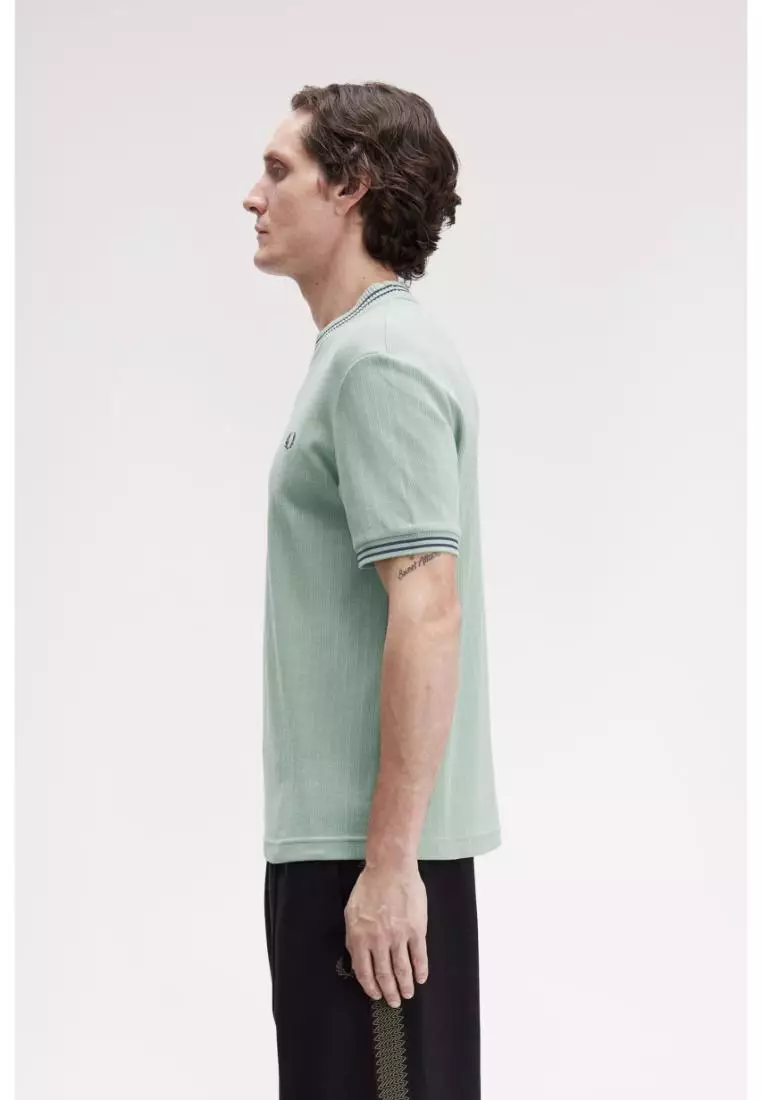 Fred Perry M8679 Ribbed Jersey T-Shirt (Bayleaf)