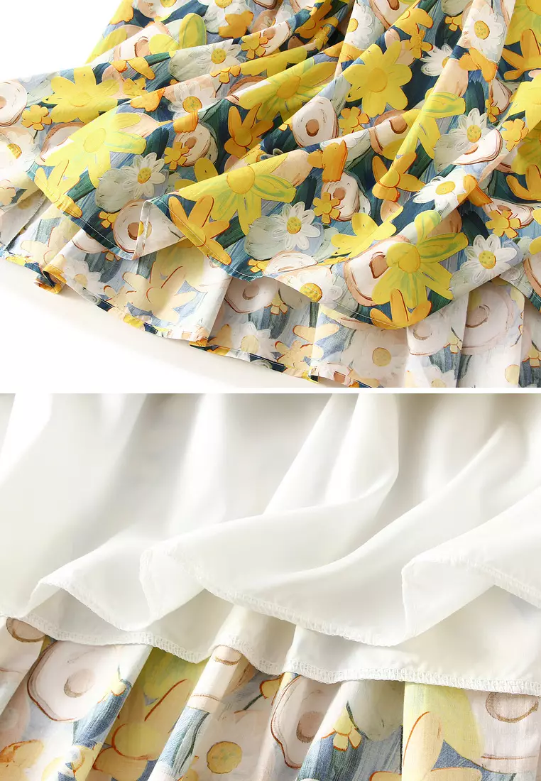 Oil Print A-line Skirt AF2302