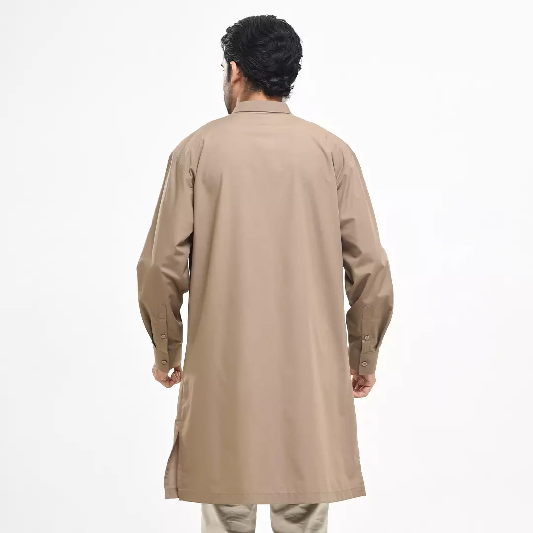 Rabbani - Jubah Koko Muslim Pria Lengan Panjang Dewasa Midi Zaigham Exclusive - Espresso