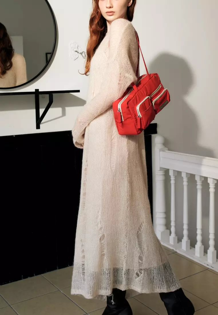 DANA Nylon Shoulder Bag Red