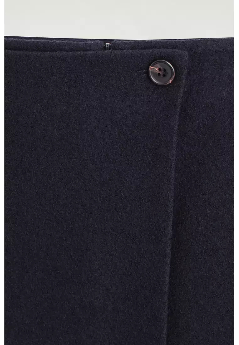 BOILED MERINO WOOL MINI SKIRT