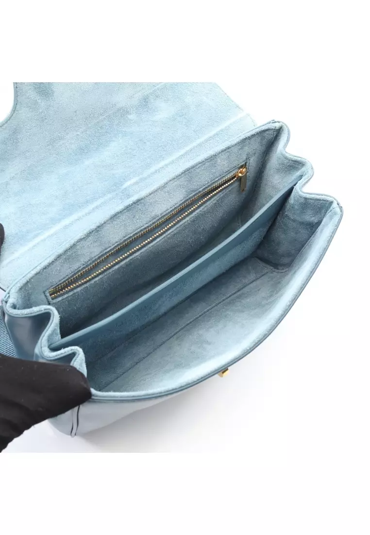 Pre-Loved Celine Teen Soft 16 Shoulder bag leather blue