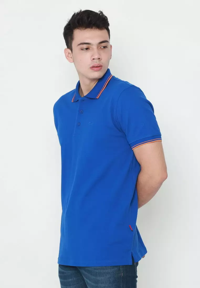 POLICE Polo Shirt Krah Stripes Pria 207200031