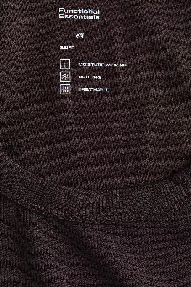 Cooling Slim Fit Ribbed vest top