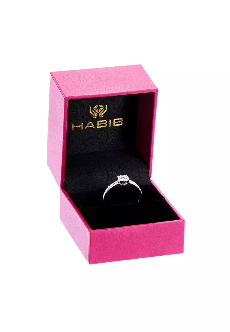 HABIB Empress | Marquise and Princess Cut and Diamond Ring in 750/18K White Gold 264270622