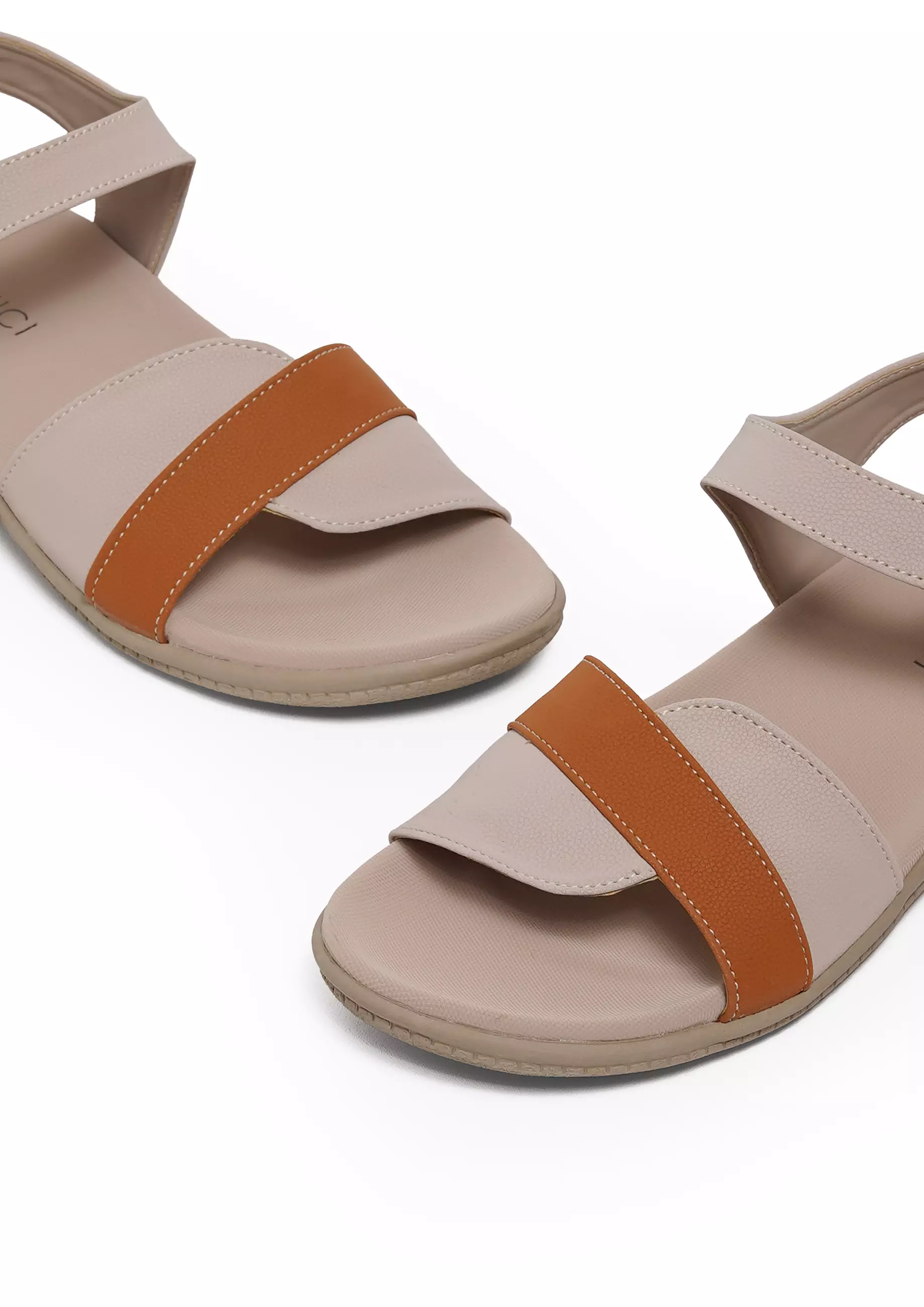 VIVI NICI - Agnia Sandal Wanita Teplek Cannoli Cream