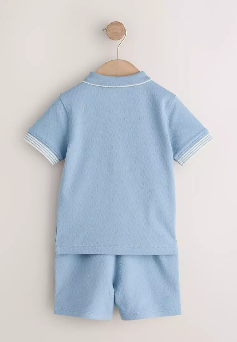 Short Sleeve Polo Shirt And Shorts Set
