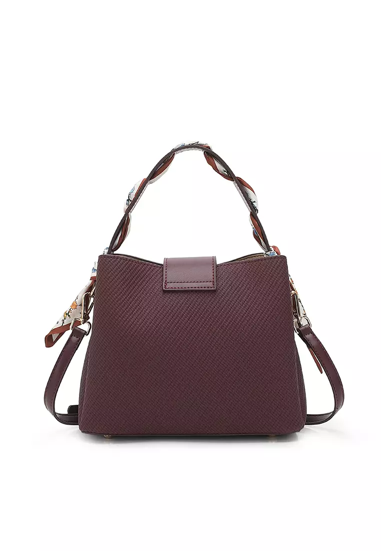 Women's Top Handle Bag / Sling Bag / Crossbody Bag / Shoulder Bag (Tas Tangan Wanita / Tas Selempang Wanita / Tas Bahu Wanita) - Merah