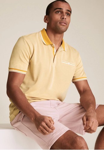 Marks & Spencer gold Modal Soft Touch Polo Shirt 4D0ECAA05745B0GS_1