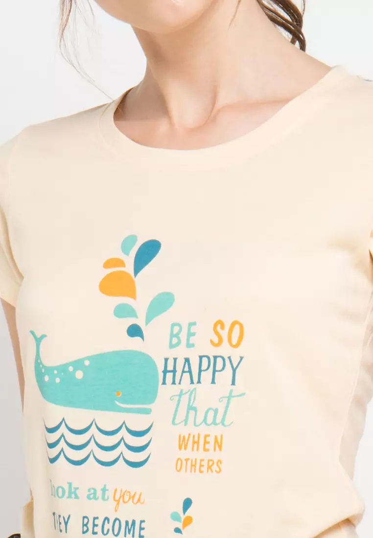 Print Be So Happy That short sleeve Tshirt