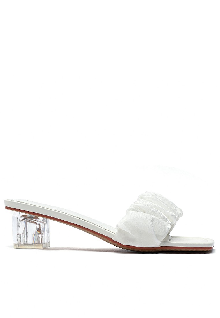 Pleated Satin Slippers 6236-4