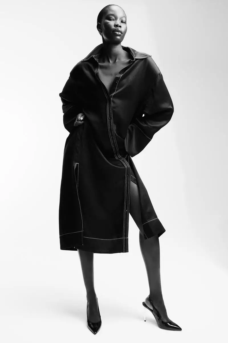 Buy H&M Oversized satin shirt dress 2024 Online ZALORA Singapore