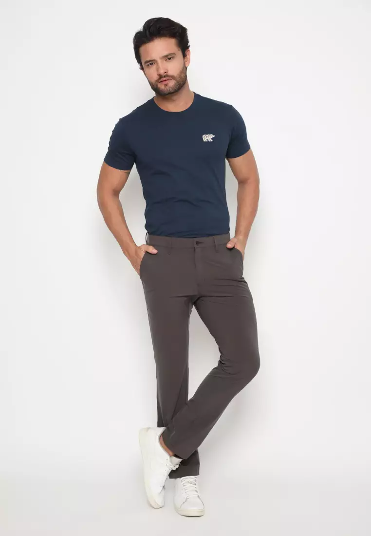 Jack Nicklaus Nordic Celana Panjang Pria Slim Fit Charcoal