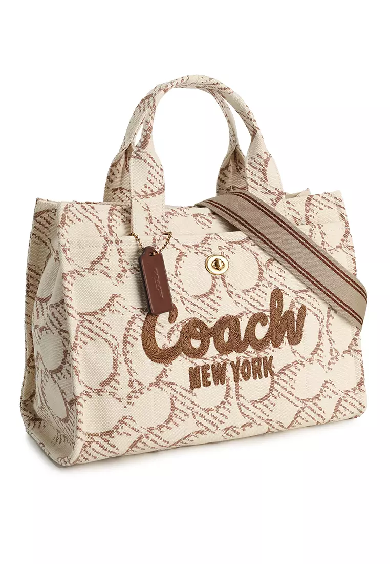 Cargo Tote Bag With Signature Canvas