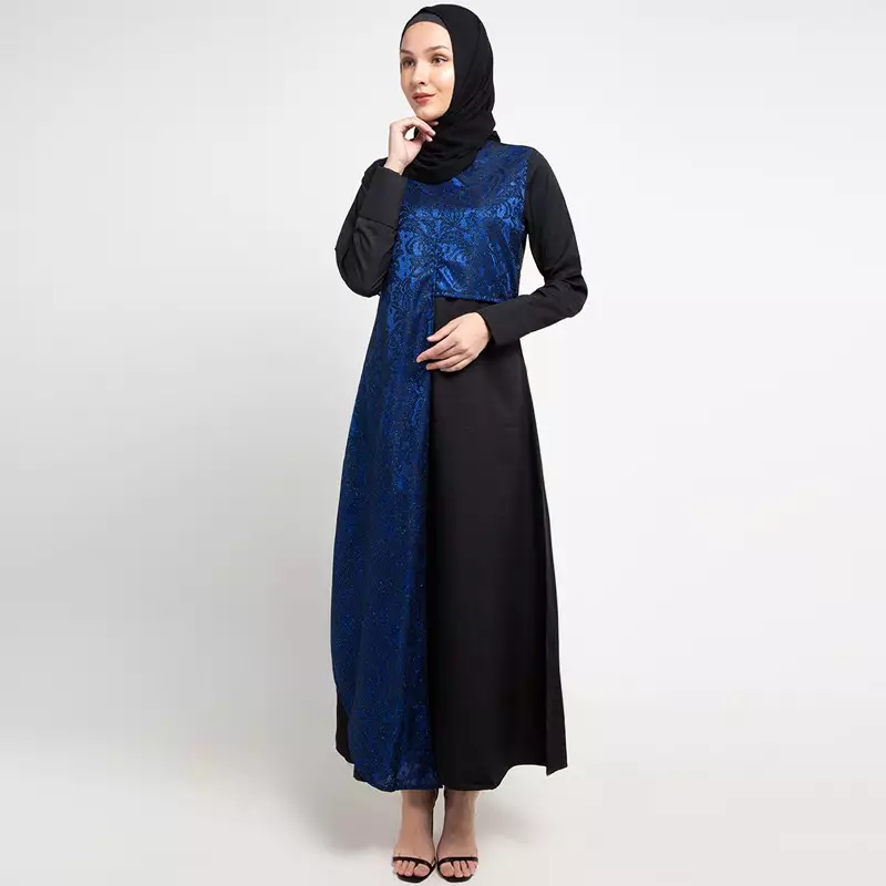 Sania Maxi Dress In Blue Black