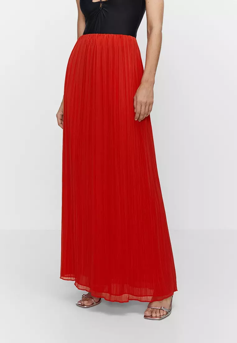 Long sales skirt red