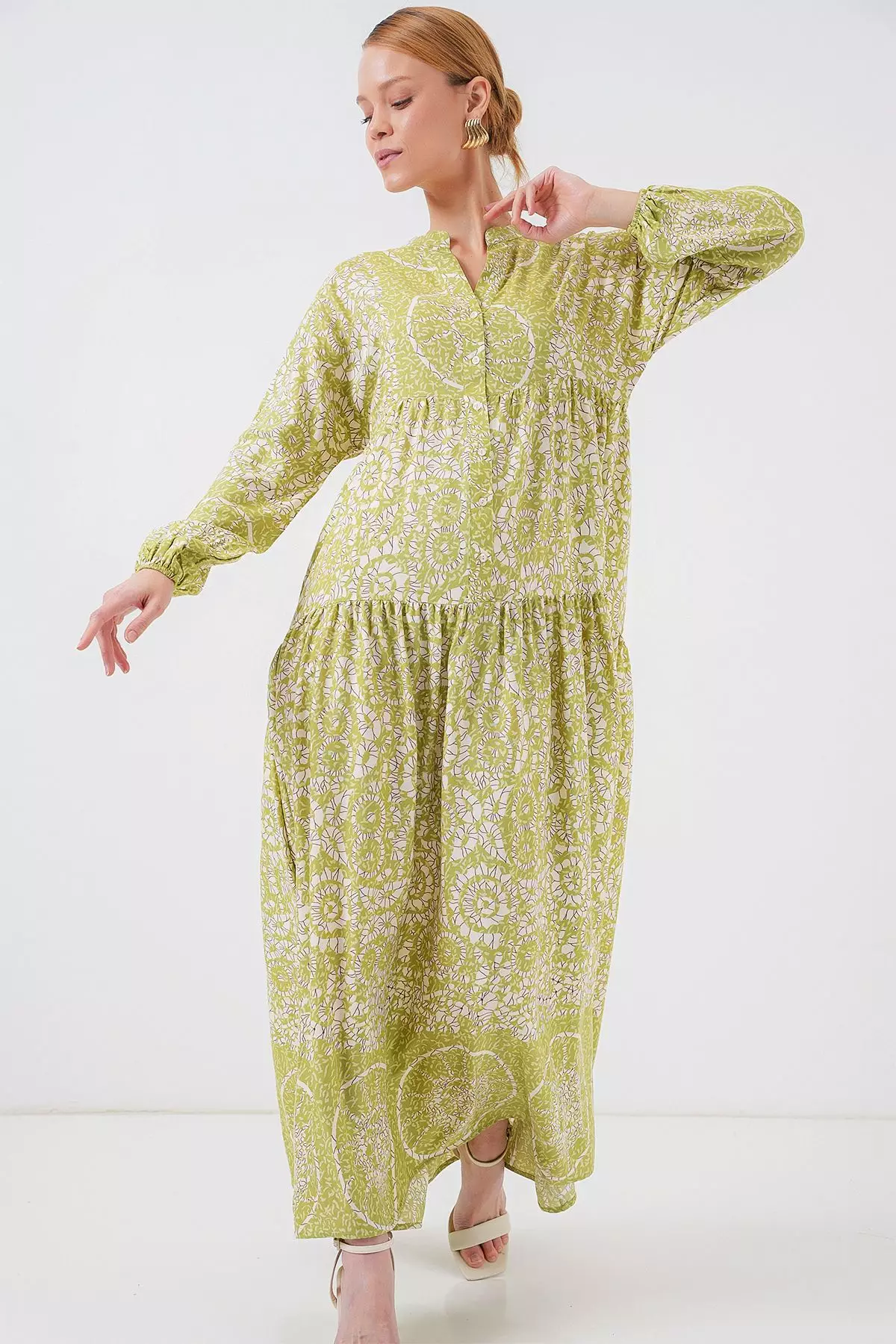 Patterned Modest Dress