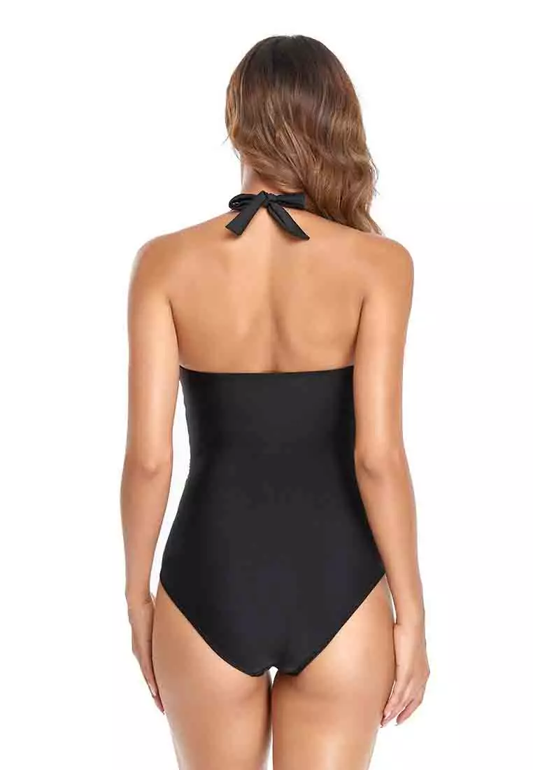 LKL25031 European Lady One Piece Swimwear Black