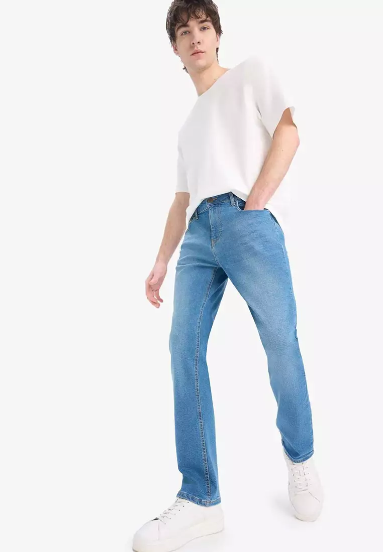 Buy DeFacto Sergio Regular Fit - Regular Waist Tube Leg Jeans ...