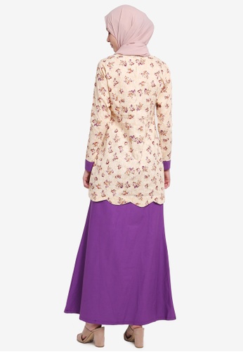 Buy Scallop Modern Kurung from Azka Collection in Multi at Zalora