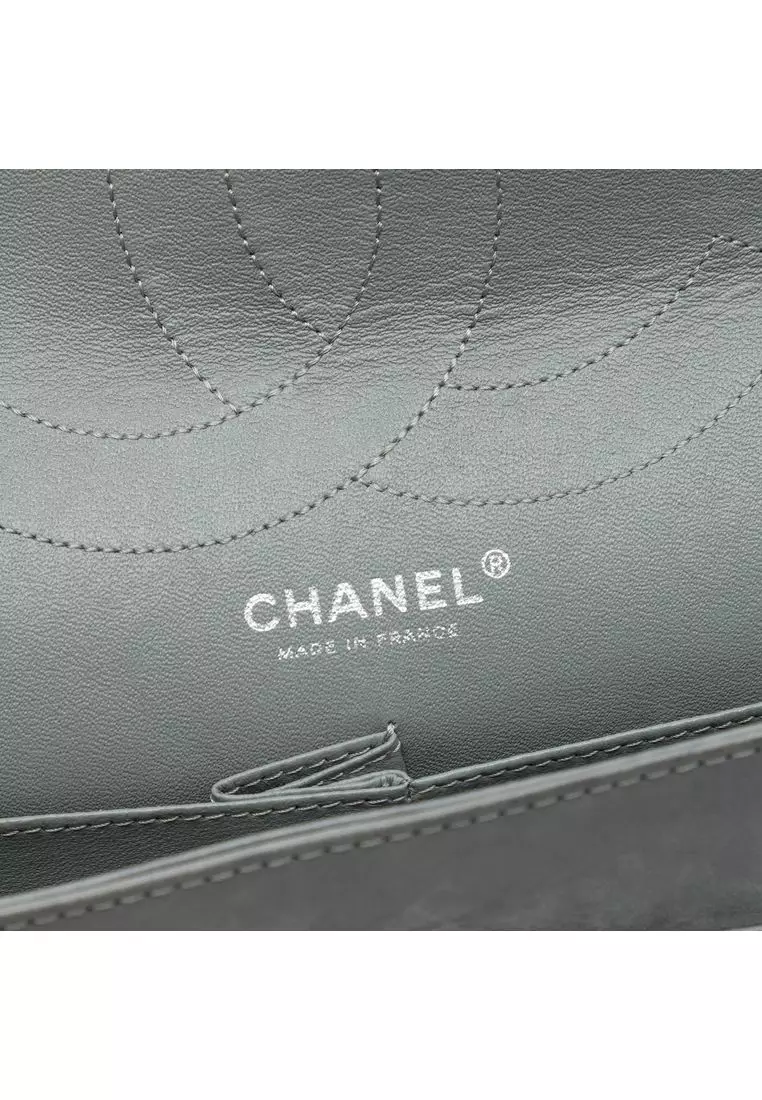 Pre-Loved Chanel Bicolor Caviar And Iridescent Calfskin Reissue 2.55 Double Flap 226