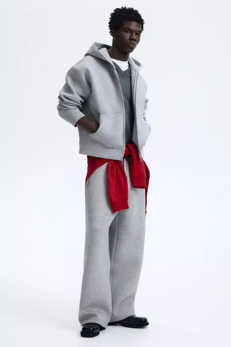 Loose Fit Scuba Zip-through hoodie