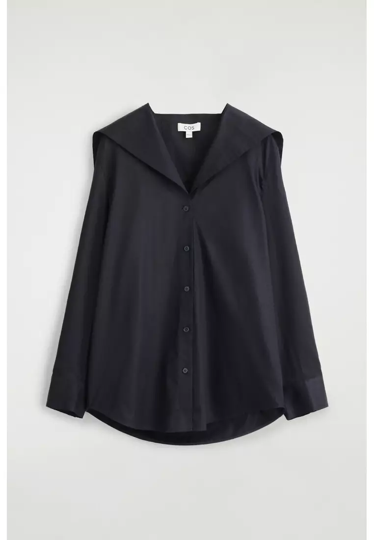 SAILOR-COLLAR COTTON SHIRT