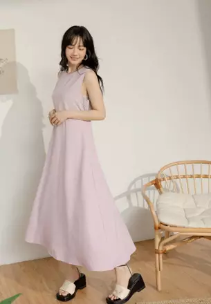 green emerald velvet dress White Mark Women's Solid Fit and Flare Dress, Lilac