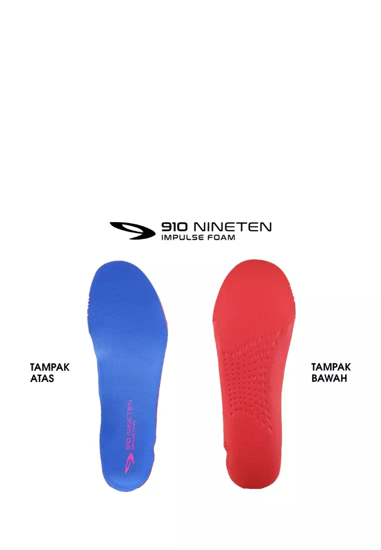 910 Nineten Aurorun City Sepatu Lari - Biru/Ungu/Jingga