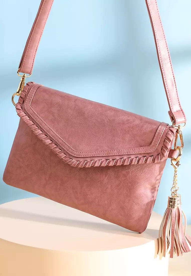 Buy XAFITI Brand New Artificial Leather Tassel Crossbody Bag 2023