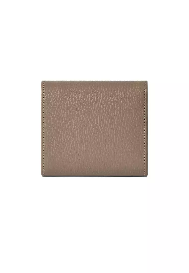 Petite Marmont Small Wallet In Calf Leather Grey 598587