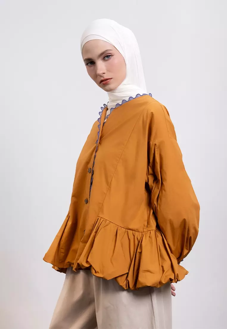 Kami Mika Oversized Top Mustard