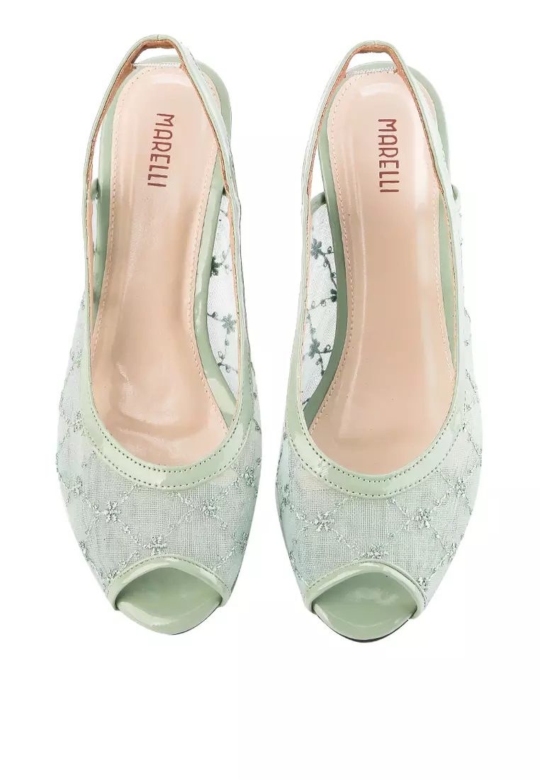 Sena Sepatu Sandal Mesh Wanita Hak 5 cm