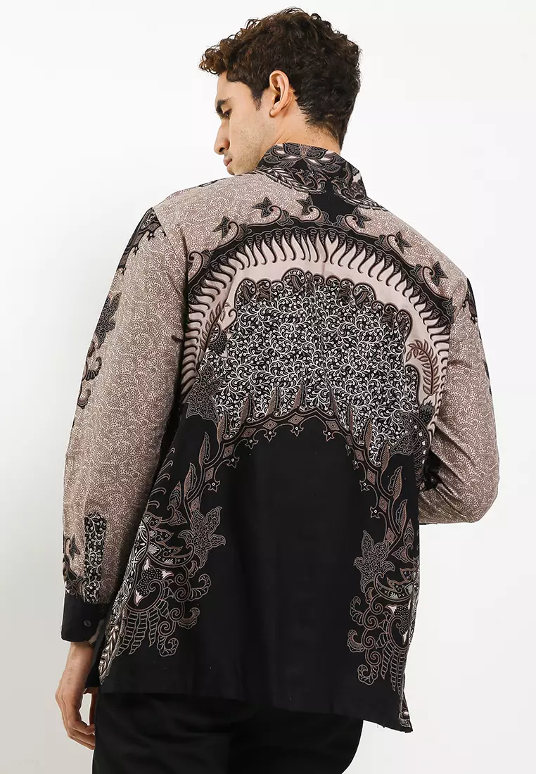 Alexanders Kemeja Batik Exclusive Premium Pria Casual Modern Lengan Panjang