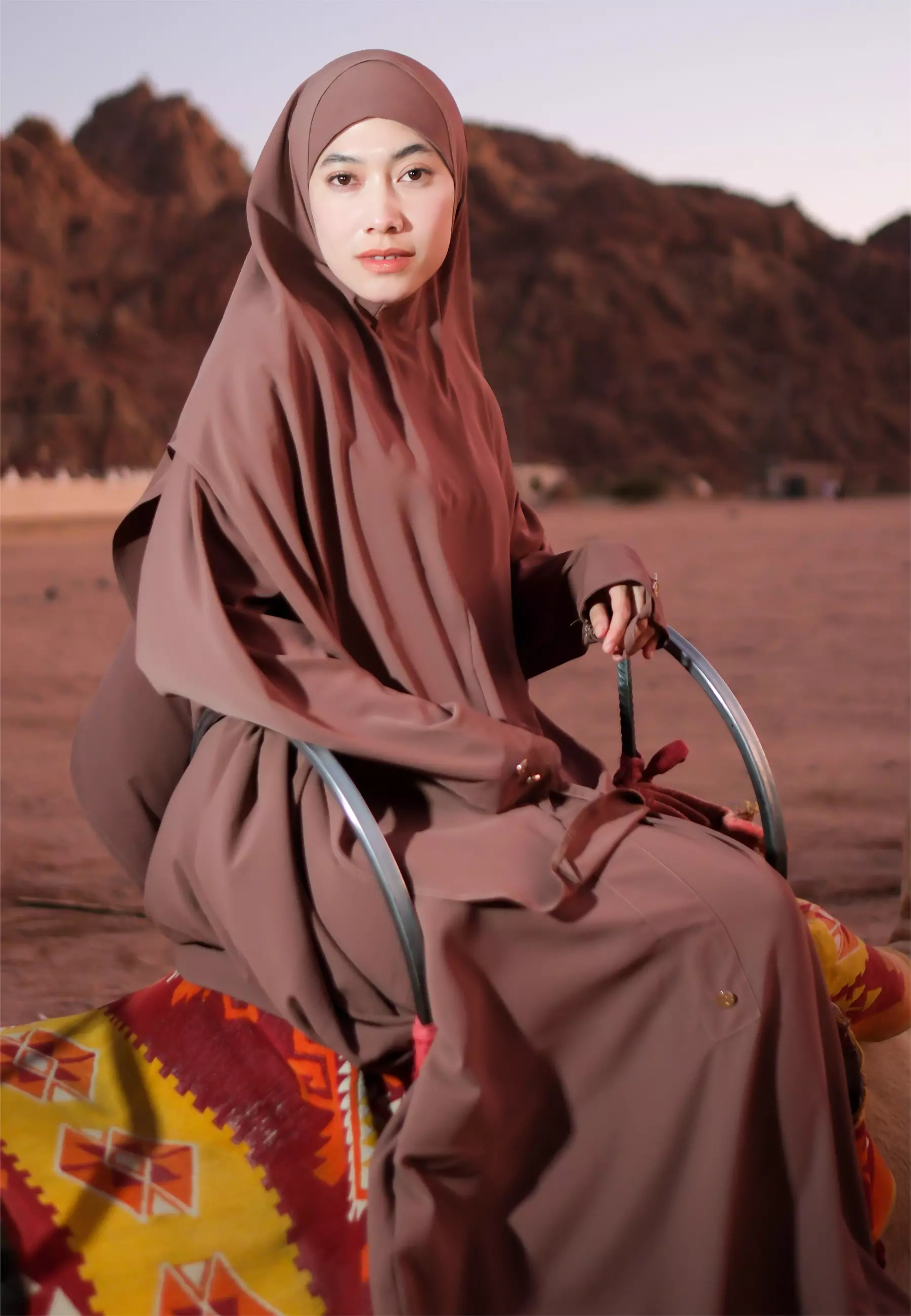 Asma Abaya Set Coffee S-M