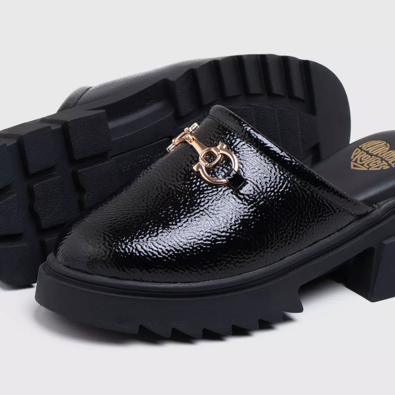 Gamila Sandals Patent Black