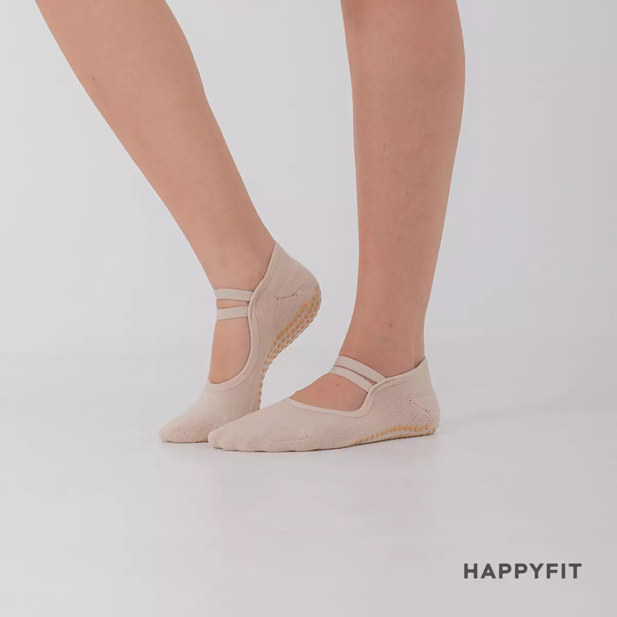 HAPPYFIT GRIP SOCKS BALLET - BEIGE
