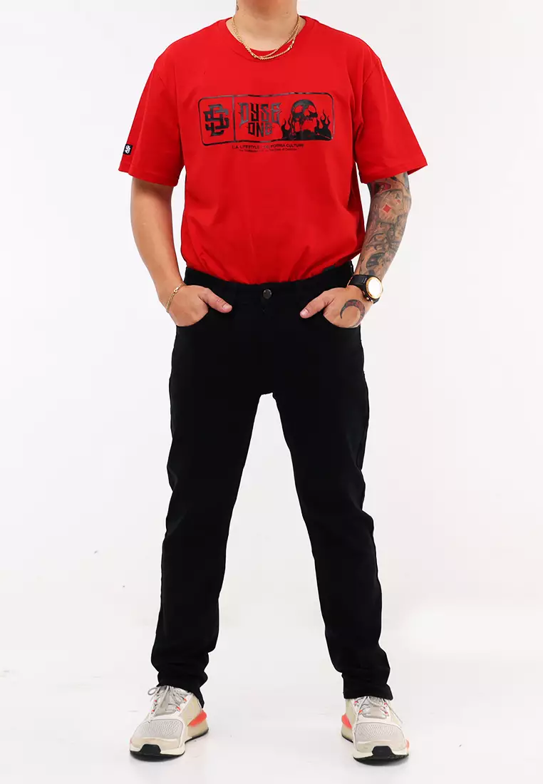 Denim Long Pants Slim Tapered Fit Stretch