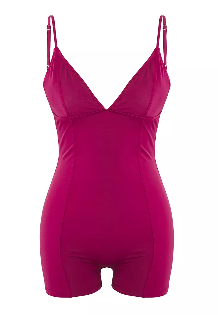 Plum V Neck Shorts Core Swimsuit TBESS23MA00143