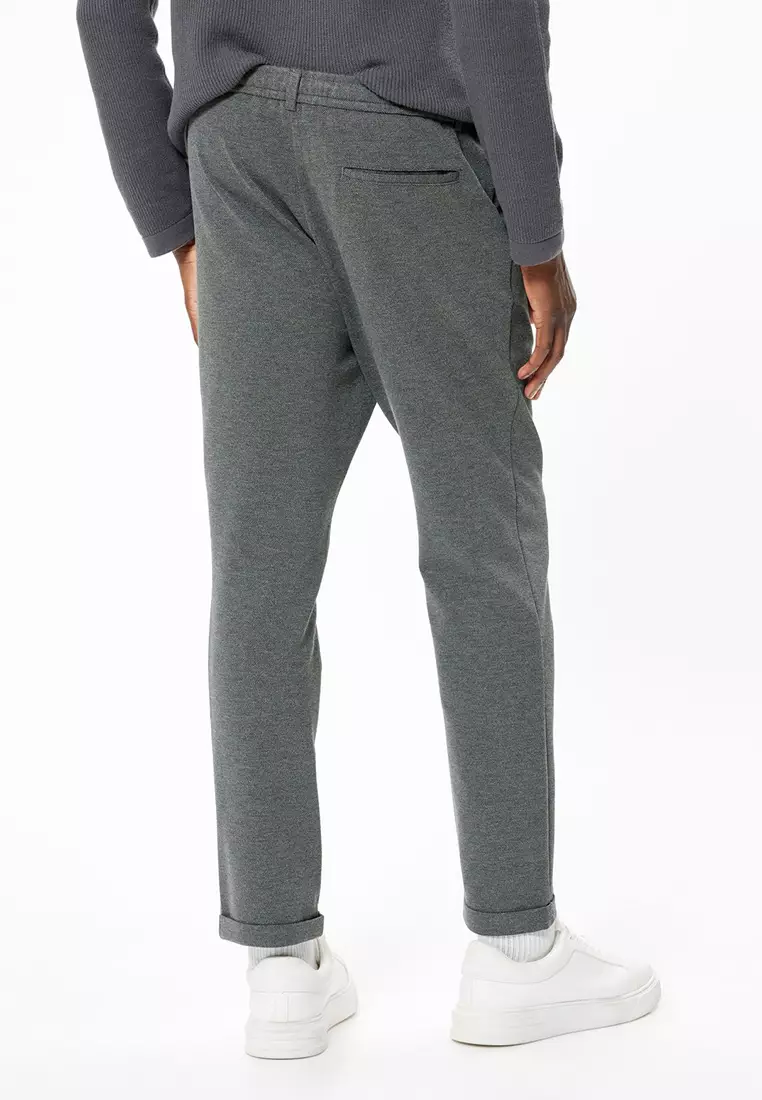 修身剪裁卡其褲