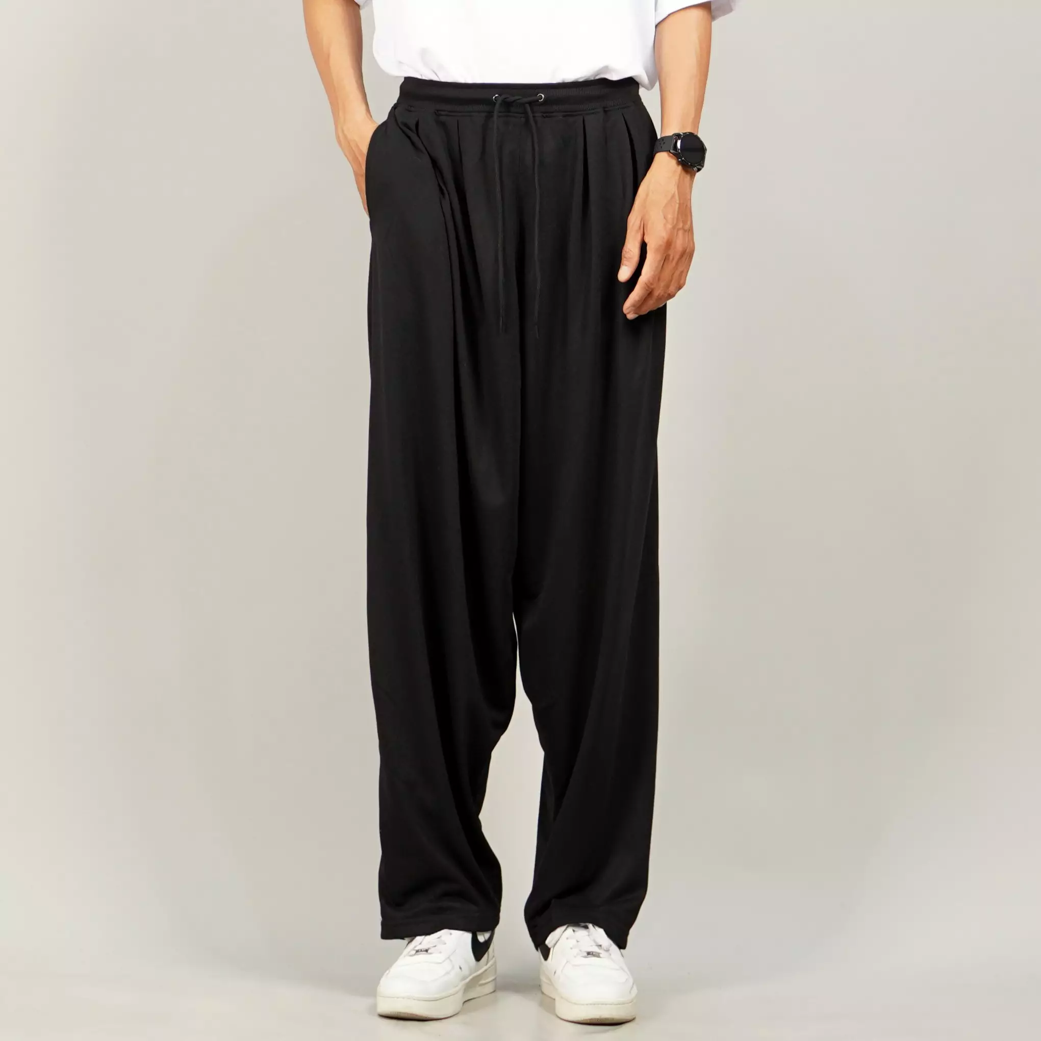 BAGGY PANTS Celana Baggy Pria Celana Panjang Baggy Celana Baggy Pants Pria - HITAM
