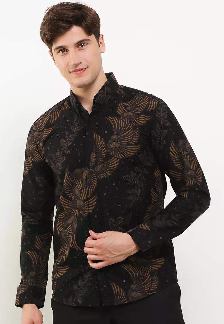 BATIK TALENTA EXCLUSIVE Lengan panjang slimfit  MWAR BLACK 02