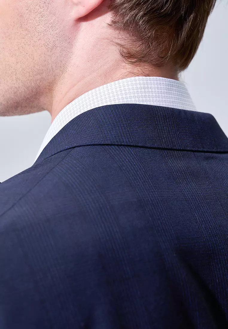 Midnight Blue Check Leisure Suit